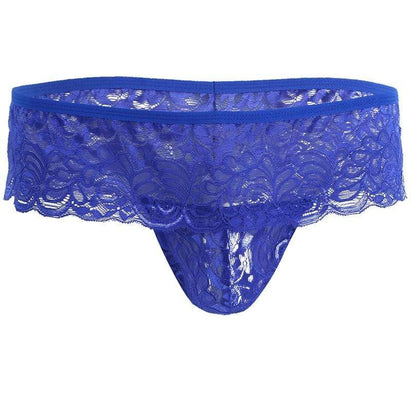 Kinky Cloth 200001799 Blue / One Size Men's Lacework Open Butt Brief