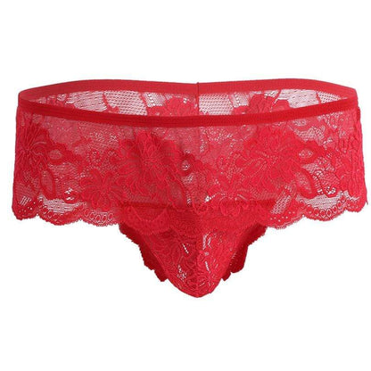 Kinky Cloth 200001799 Red / One Size Men's Lacework Open Butt Brief