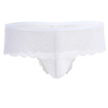 Kinky Cloth 200001799 White / One Size Men's Lacework Open Butt Brief