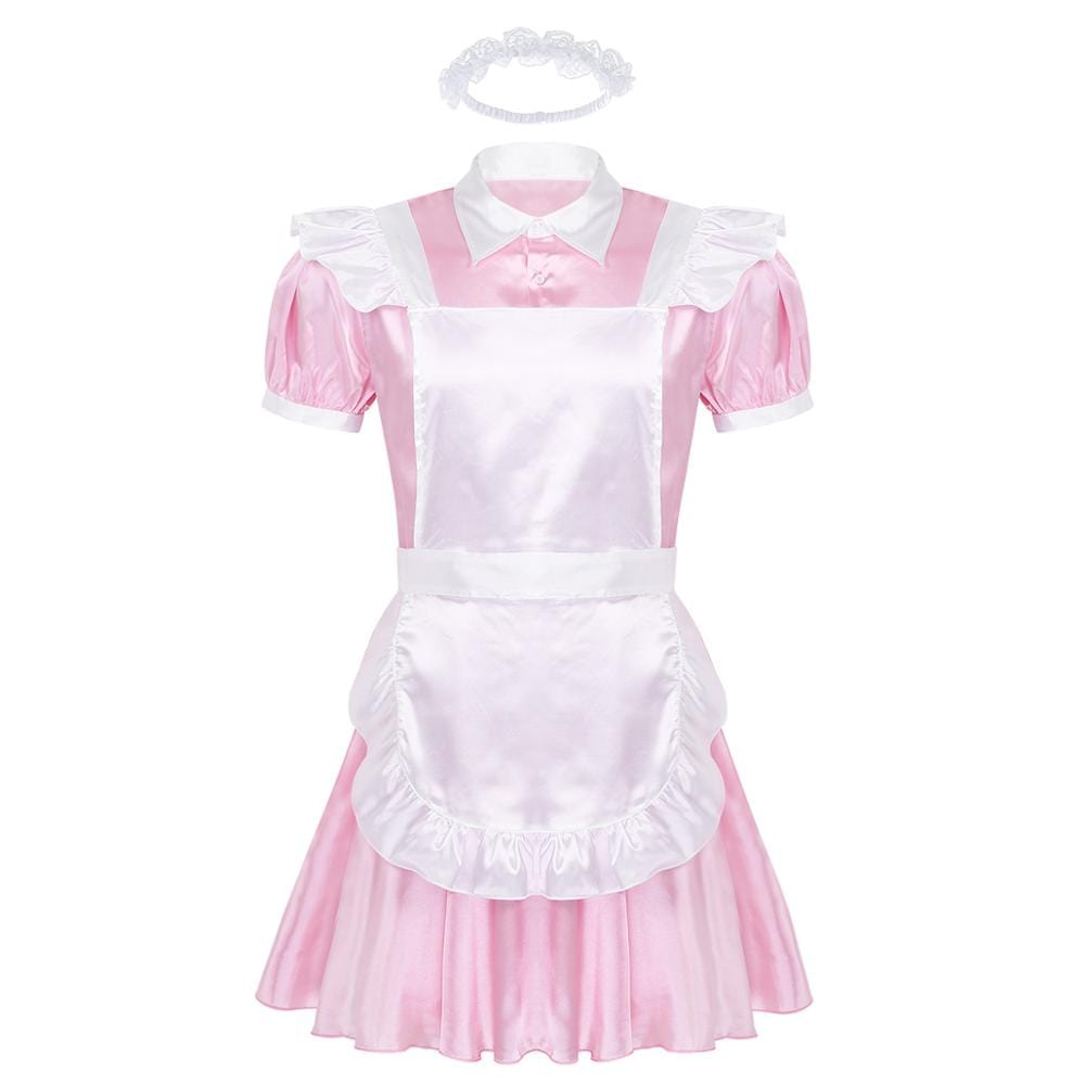 Kinky Cloth Type B Pink / M Mens French Maid Costume