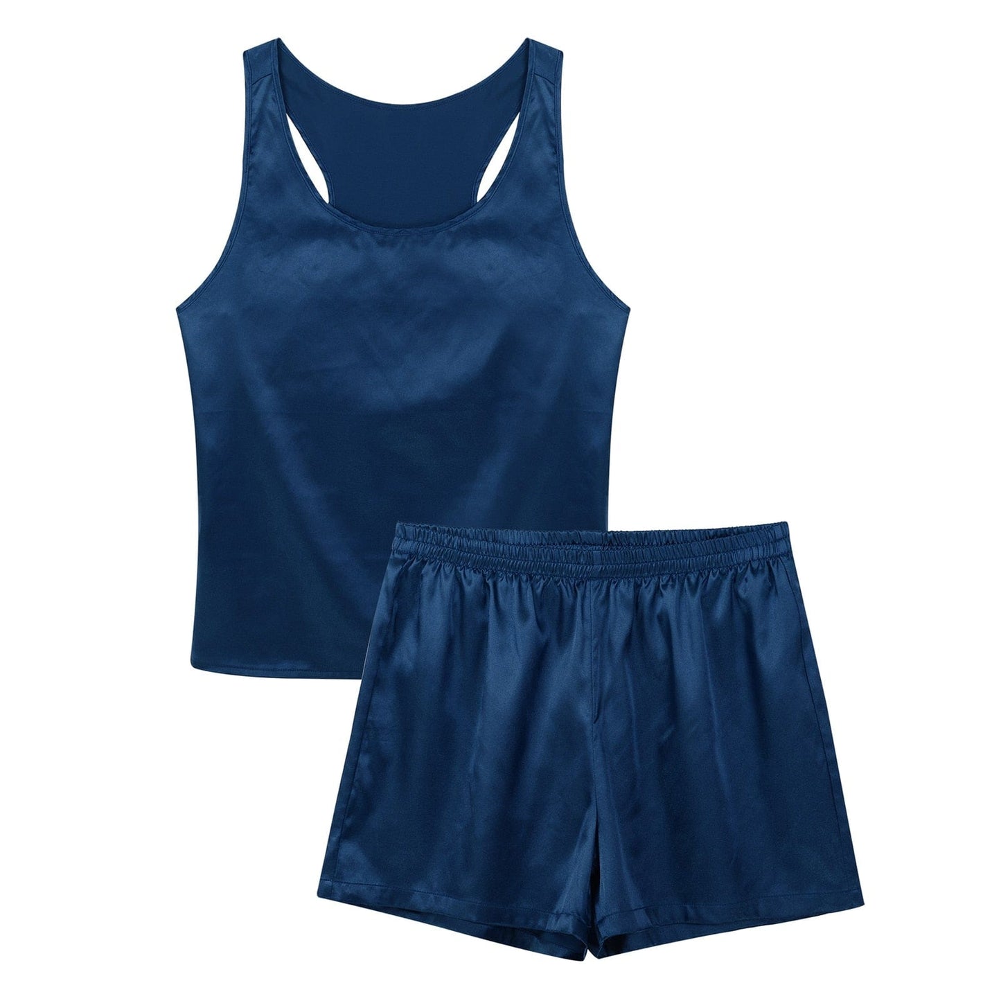 Kinky Cloth Navy Blue / M Mens Satin Sleepwear Set