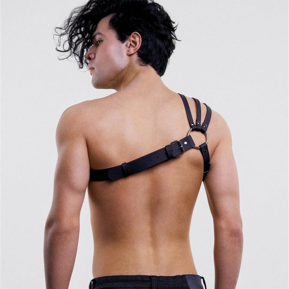 Kinky Cloth 200000298 Mens Strappy Leather Harness