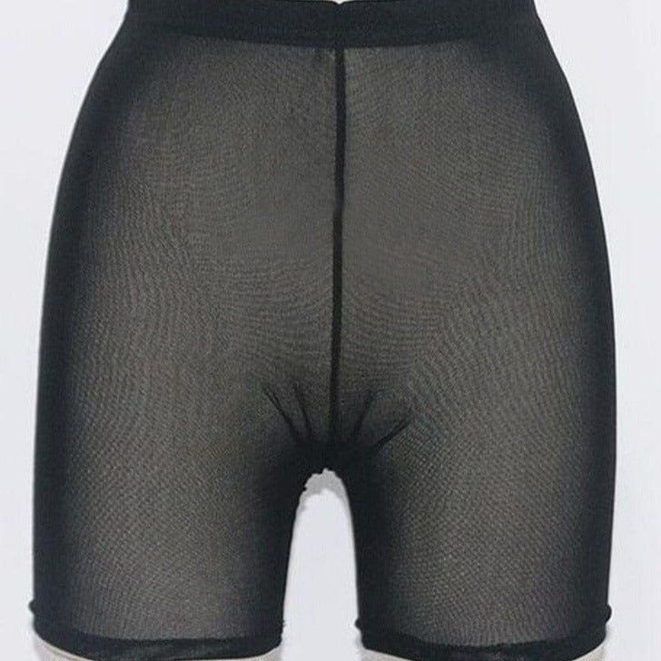 Kinky Cloth black / S Mesh High Waist Shorts