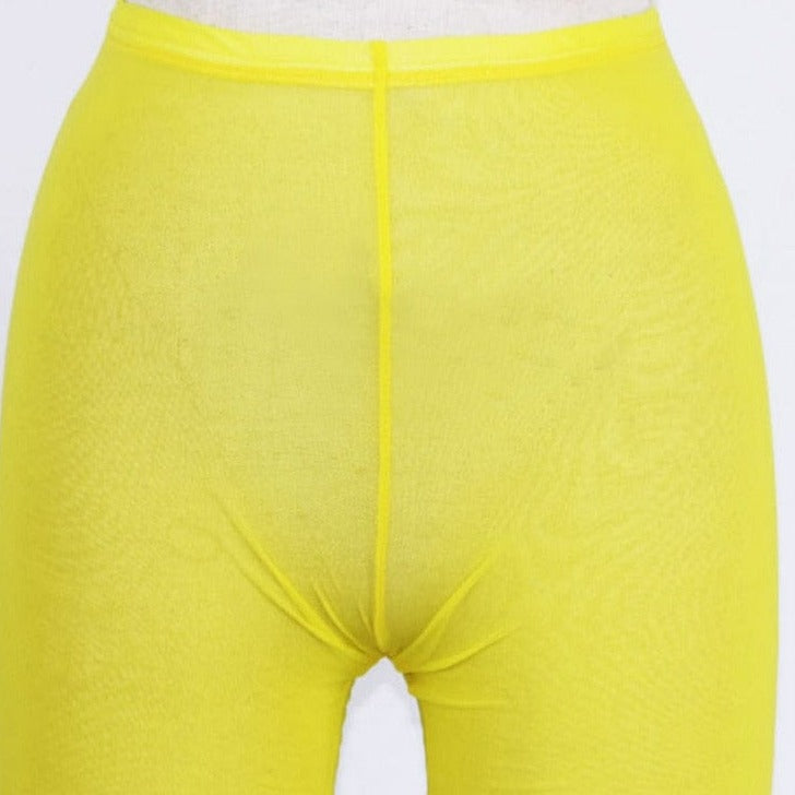 Kinky Cloth yellow / S Mesh High Waist Shorts