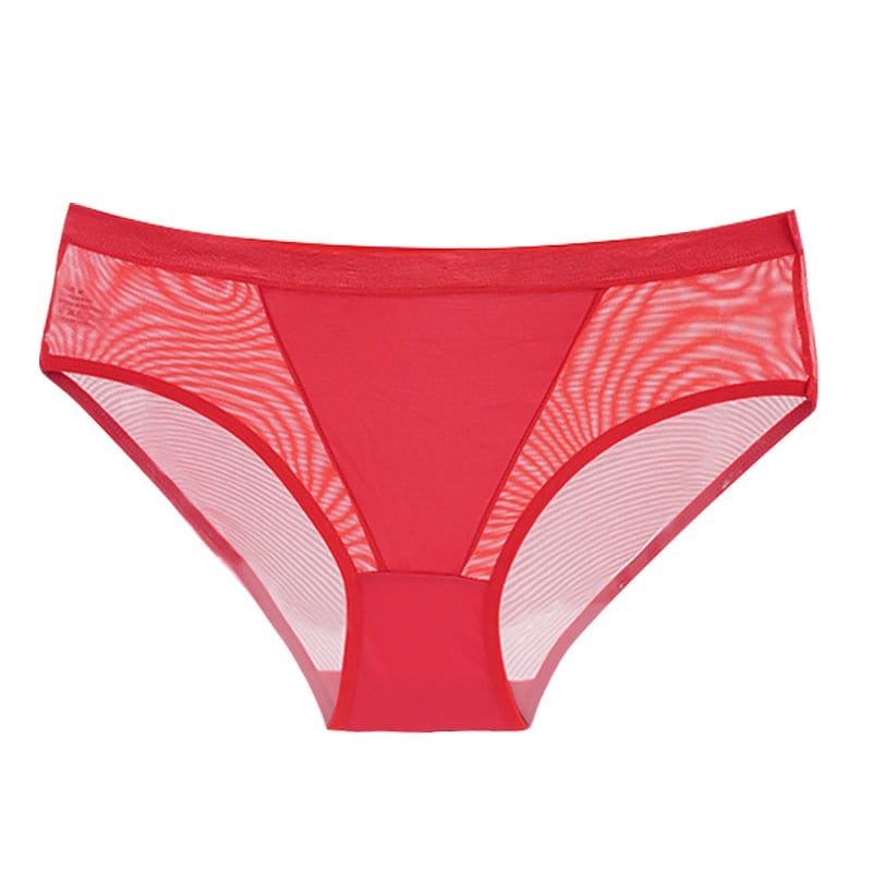 Kinky Cloth Red / M / 1pc Mesh Hollow Out Panties