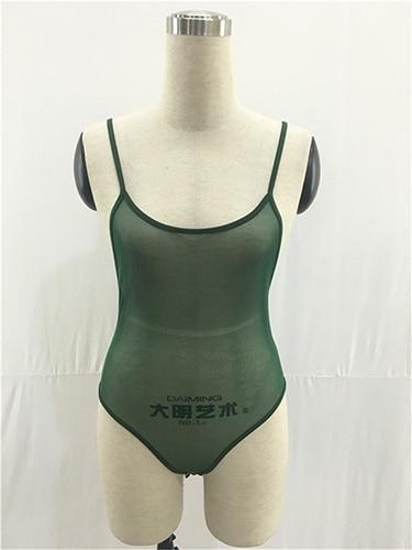 Kinky Cloth Bodysuit green 1 / S Mesh See Through Bodysuit