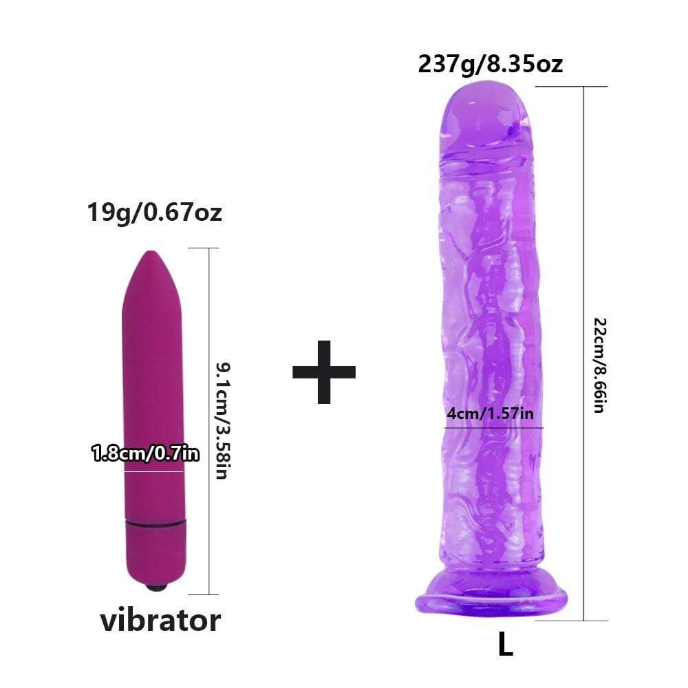 Mini Bullet Vibrator + Jelly Dildo