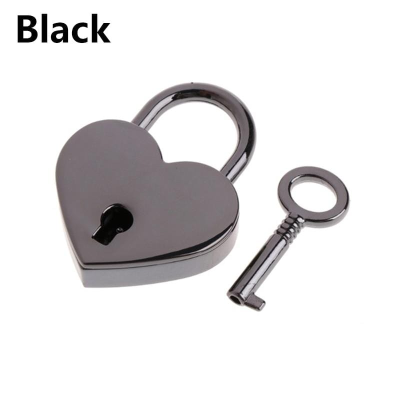 Kinky Cloth 3010 Black Mini Heart Shape Padlock With Key