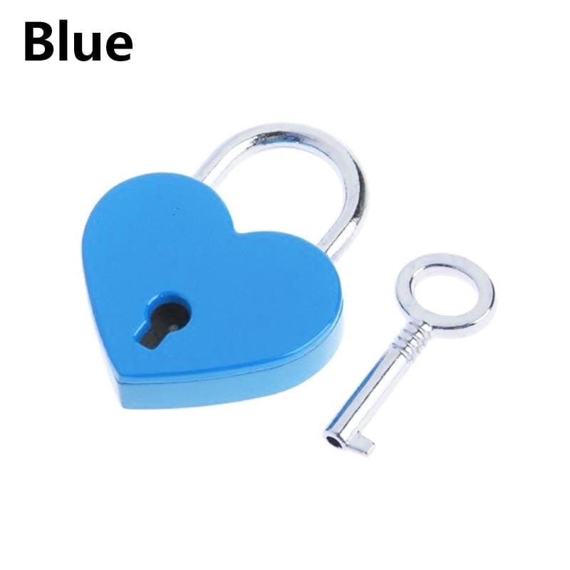 Kinky Cloth 3010 Blue Mini Heart Shape Padlock With Key
