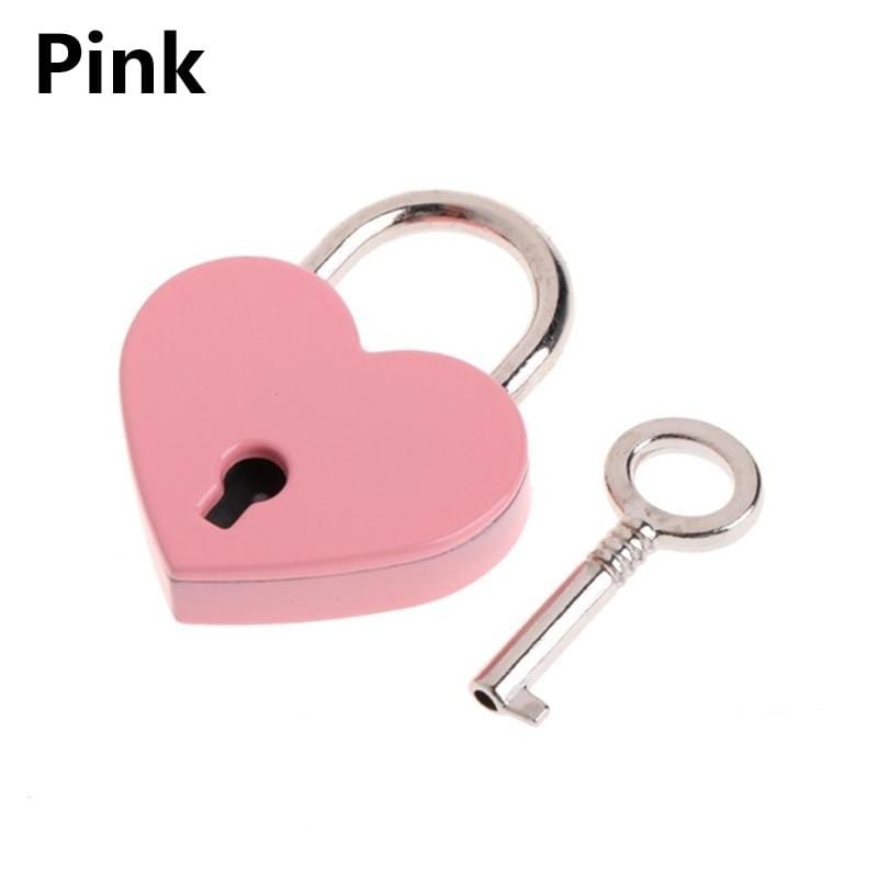 Kinky Cloth 3010 Pink Mini Heart Shape Padlock With Key