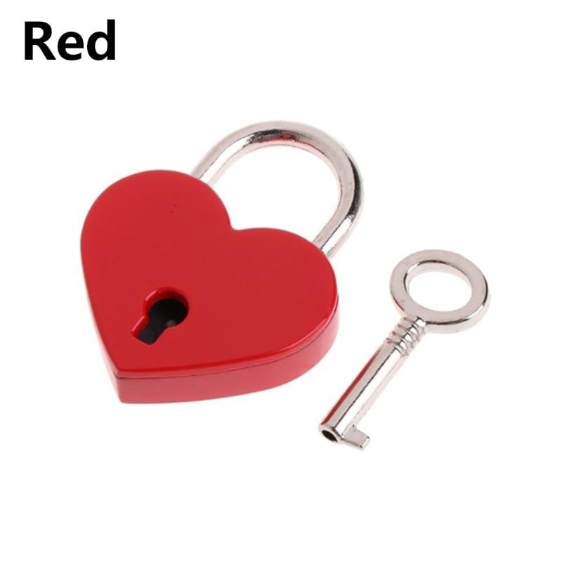 Kinky Cloth 3010 Red Mini Heart Shape Padlock With Key
