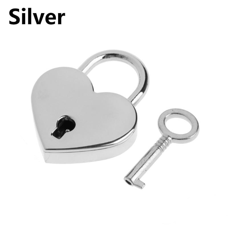 Kinky Cloth 3010 Silver Mini Heart Shape Padlock With Key
