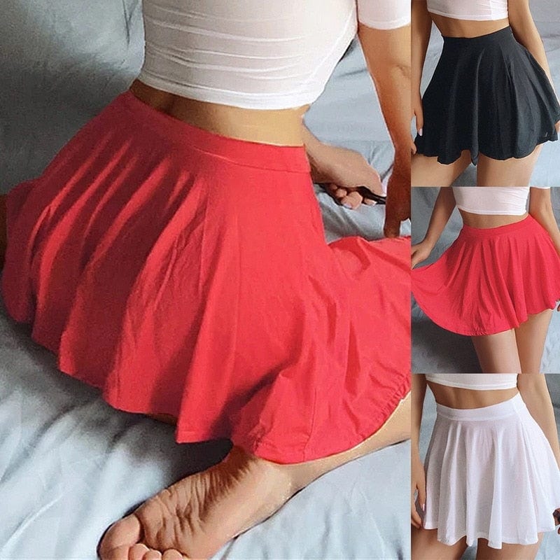 Kinky Cloth Mini See-Through Skirt