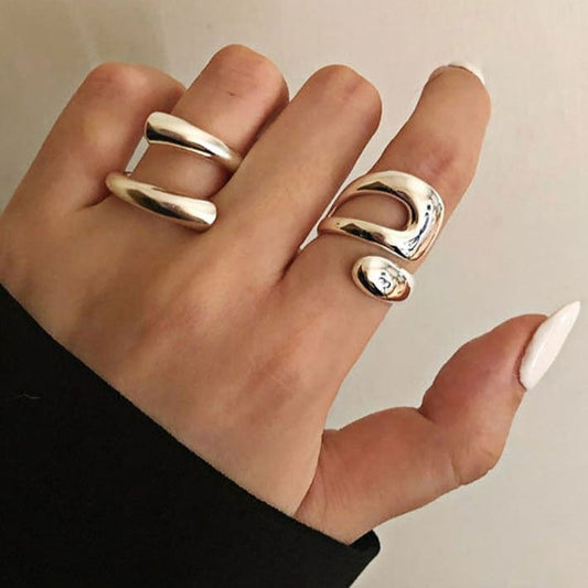 Kinky Cloth Minimalist Silver Rings