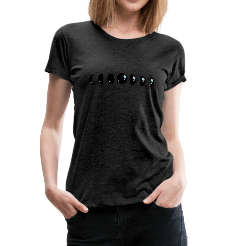 SPOD Women’s Premium T-Shirt charcoal gray / S Moon Phases Premium T-Shirt