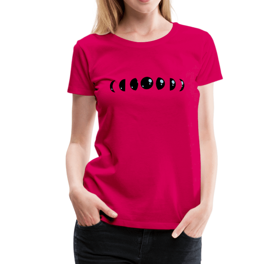 SPOD Women’s Premium T-Shirt dark pink / S Moon Phases Premium T-Shirt