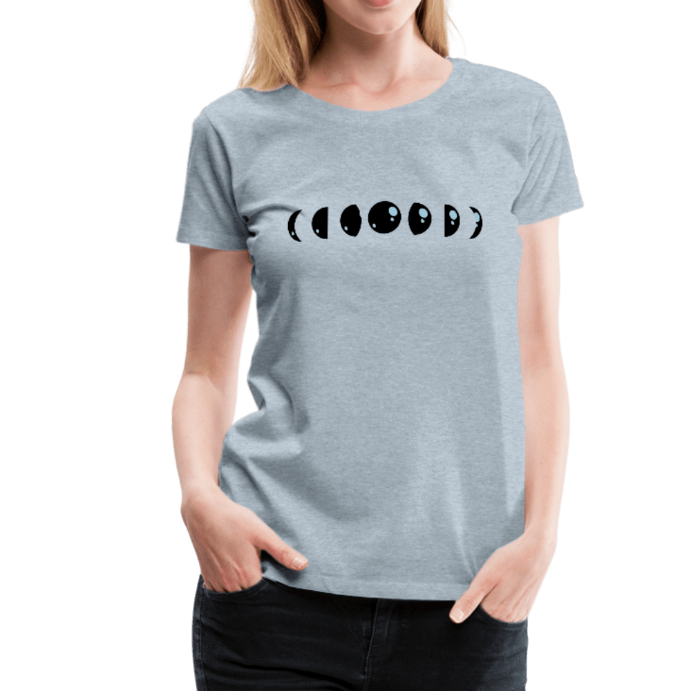 SPOD Women’s Premium T-Shirt heather ice blue / S Moon Phases Premium T-Shirt