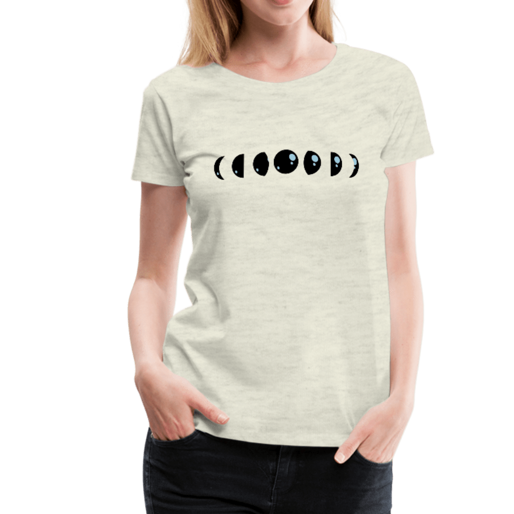 SPOD Women’s Premium T-Shirt heather oatmeal / S Moon Phases Premium T-Shirt
