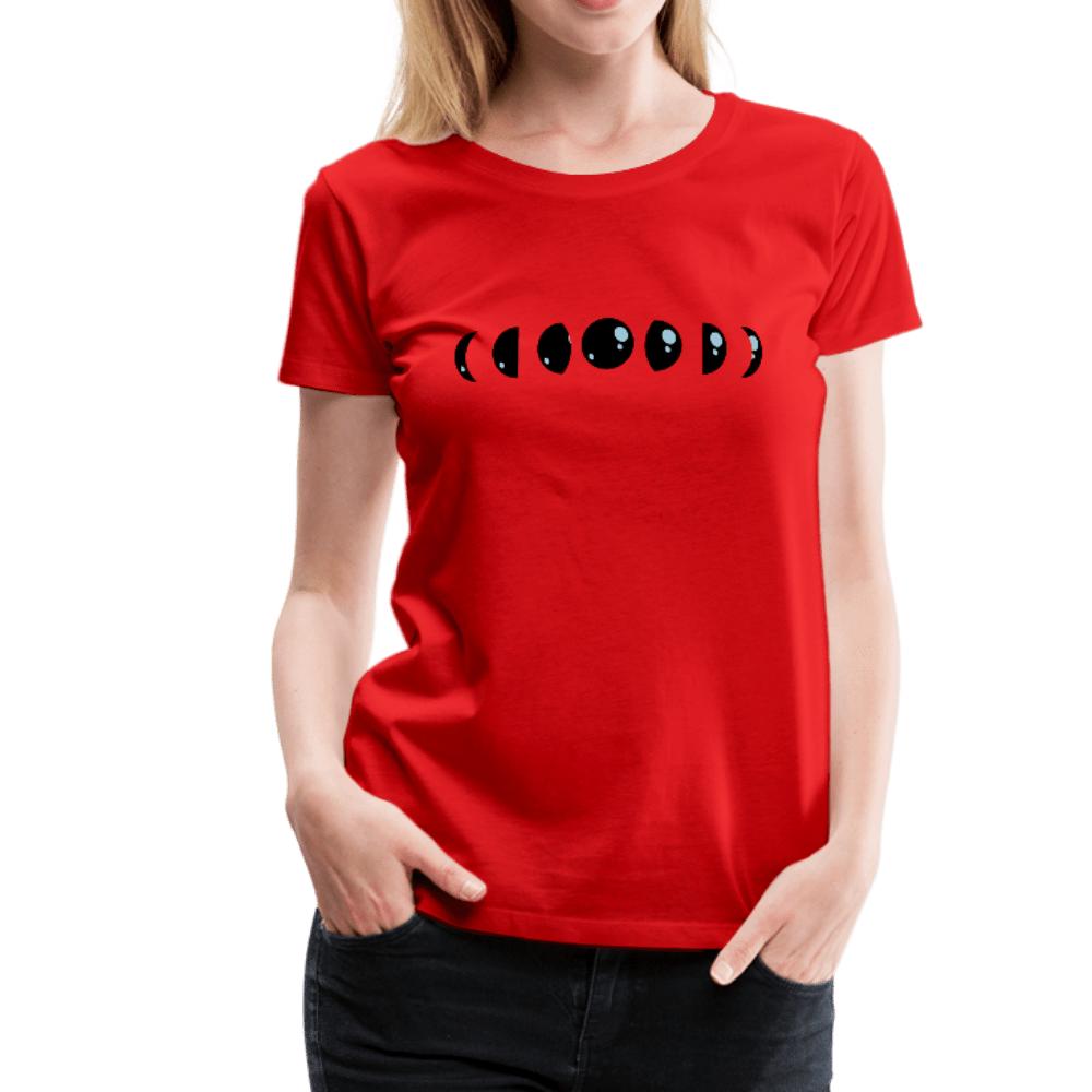 SPOD Women’s Premium T-Shirt red / S Moon Phases Premium T-Shirt