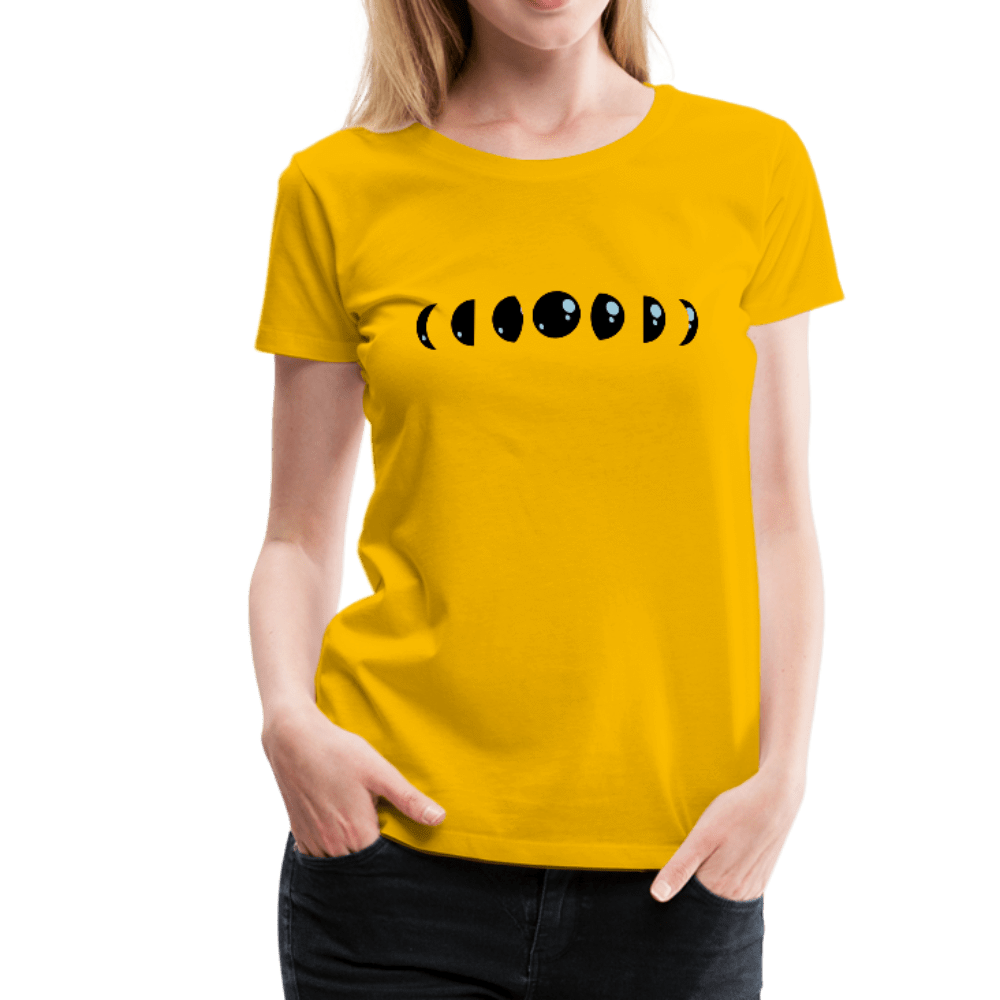 SPOD Women’s Premium T-Shirt sun yellow / S Moon Phases Premium T-Shirt