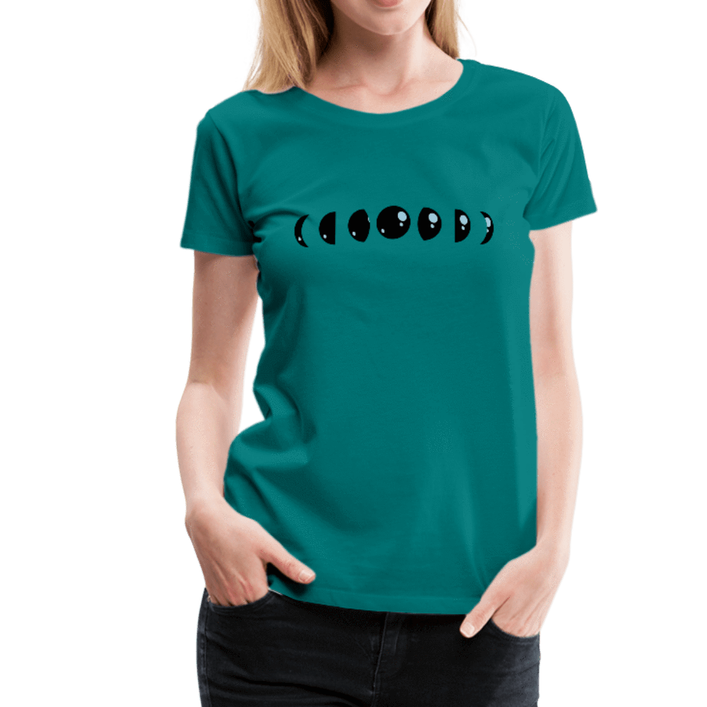 SPOD Women’s Premium T-Shirt teal / S Moon Phases Premium T-Shirt