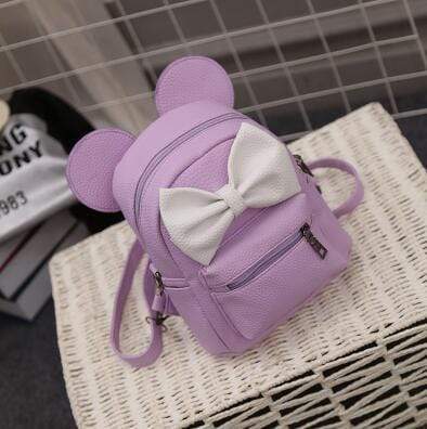 Kinky Cloth backpack 3 style purple Mouse Ears Bow Backpack