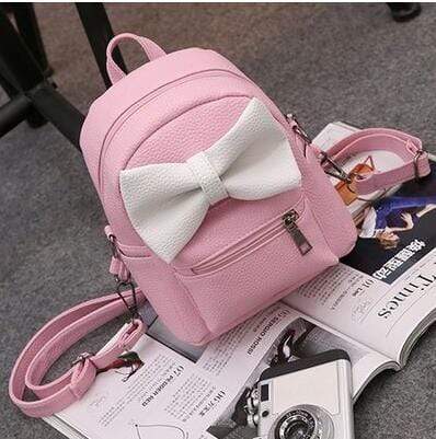 Mouse Ears Bow Backpack at Kinky Cloth