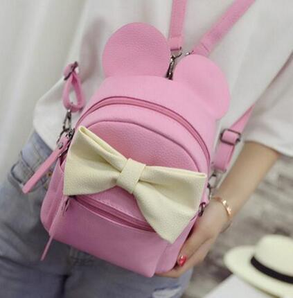 Kinky Cloth backpack 5 style pink Mouse Ears Bow Backpack