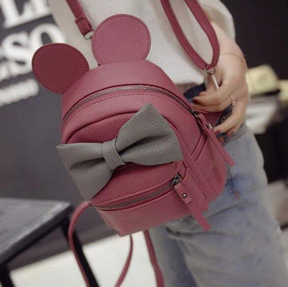 Kinky Cloth backpack Fuchsia Mouse Ears Bow Backpack
