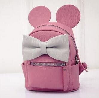 Kinky Cloth backpack pale pinkish gray Mouse Ears Bow Backpack