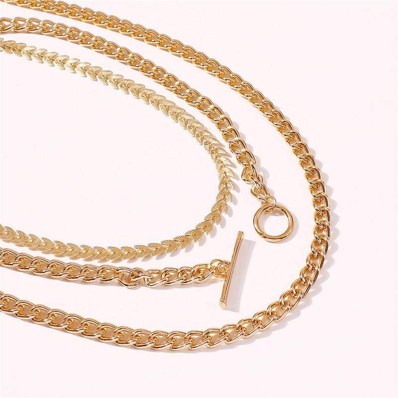 Kinky Cloth 200000162 Multilayer Gold Chain Necklace