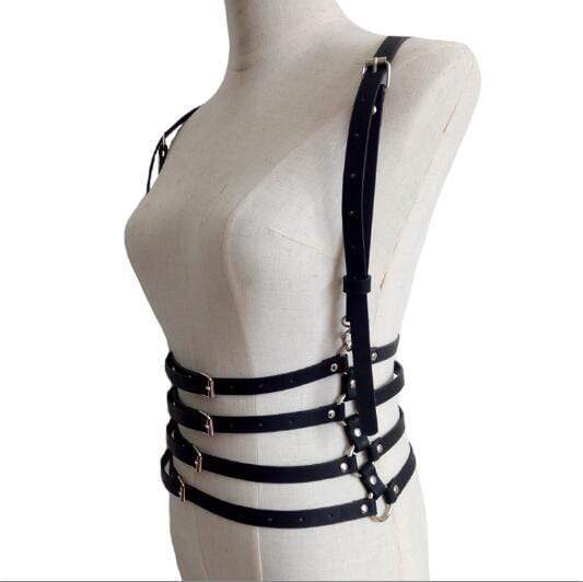 Kinky Cloth Black Multilayer Waist Suspender