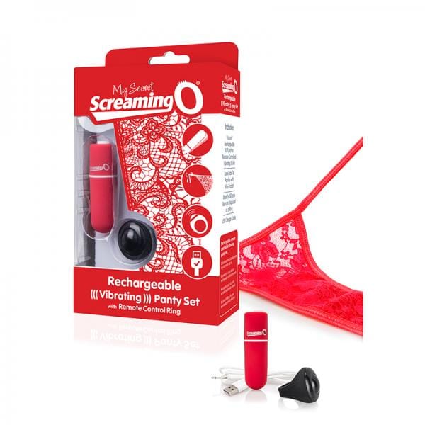 Screaming O Sexy Wear My Secret Charged Remote Control Panty Vibe Red O/S