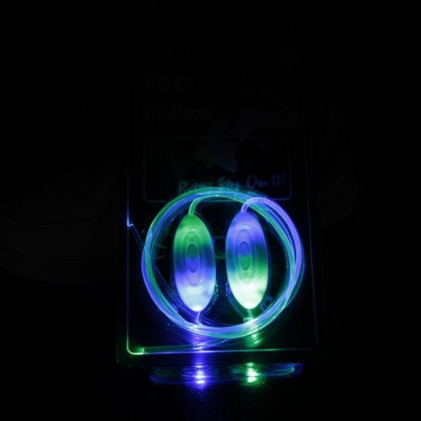Kinky Cloth Blue Green Neon LED Glowing Shoe Laces