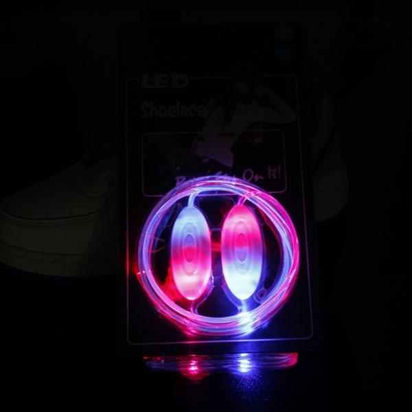 Kinky Cloth Blue Pink Neon LED Glowing Shoe Laces