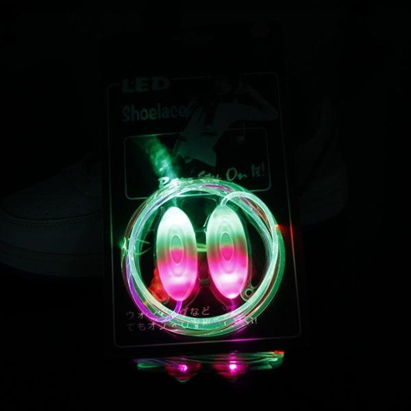 Kinky Cloth Green Pink Neon LED Glowing Shoe Laces