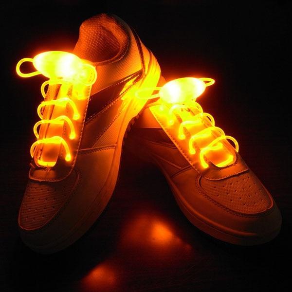 Kinky Cloth Orange Neon LED Glowing Shoe Laces