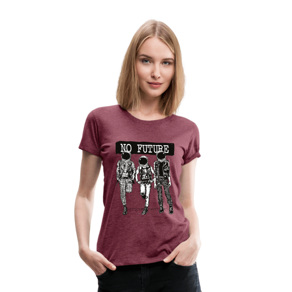SPOD Women’s Premium T-Shirt heather burgundy / S No Future Astronaut Women’s Premium T-Shirt