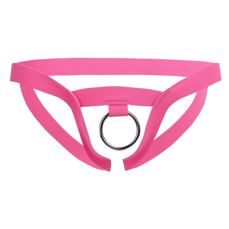 Kinky Cloth Pink / One Size O-Ring Open Butt Sissy Panties