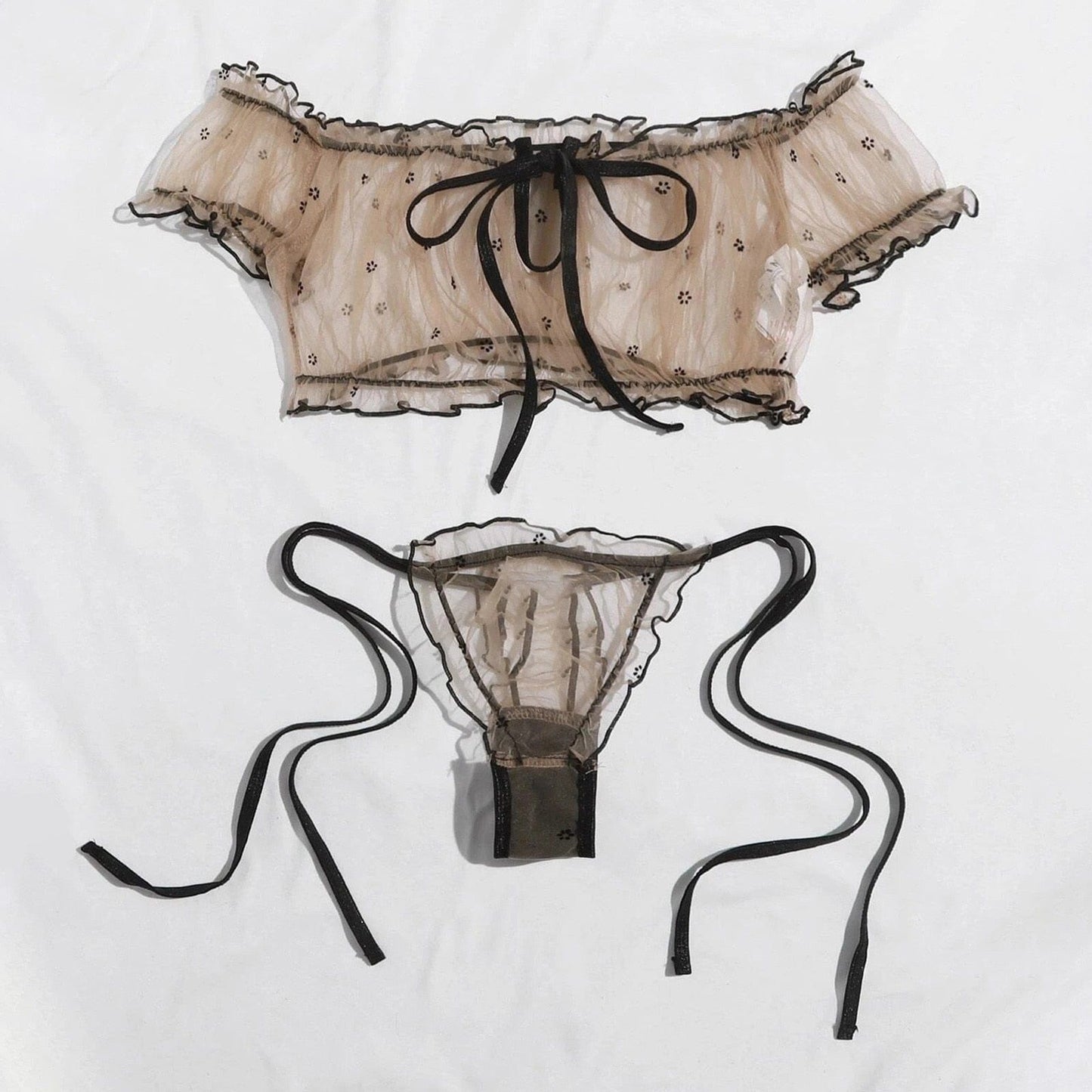 Off Shoulder See Through Lingerie Set – Kinky Cloth