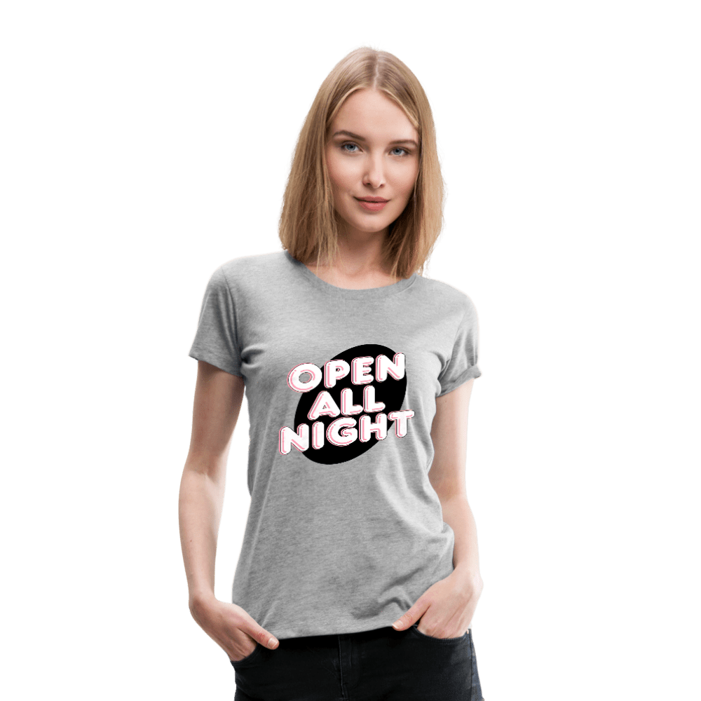 SPOD Women’s Premium T-Shirt heather gray / S Open All Night Women’s Premium T-Shirt