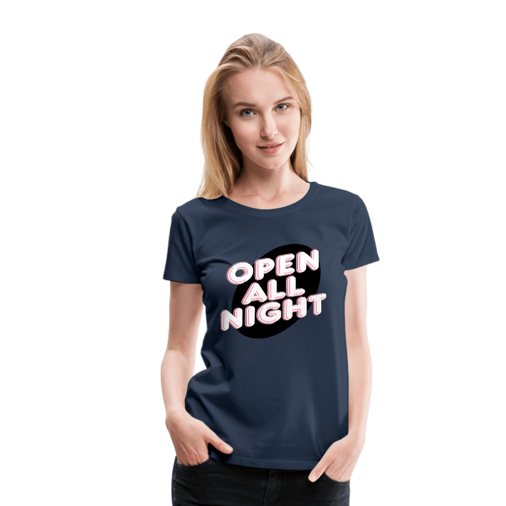 SPOD Women’s Premium T-Shirt navy / S Open All Night Women’s Premium T-Shirt