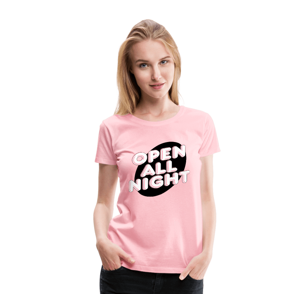 SPOD Women’s Premium T-Shirt pink / S Open All Night Women’s Premium T-Shirt