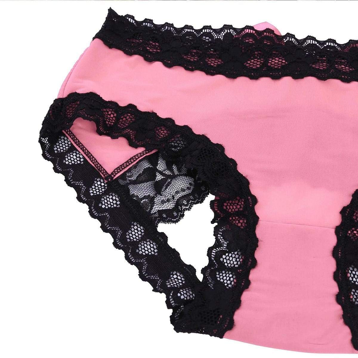 Kinky Cloth Panties Open Bottom Bowknot Panties