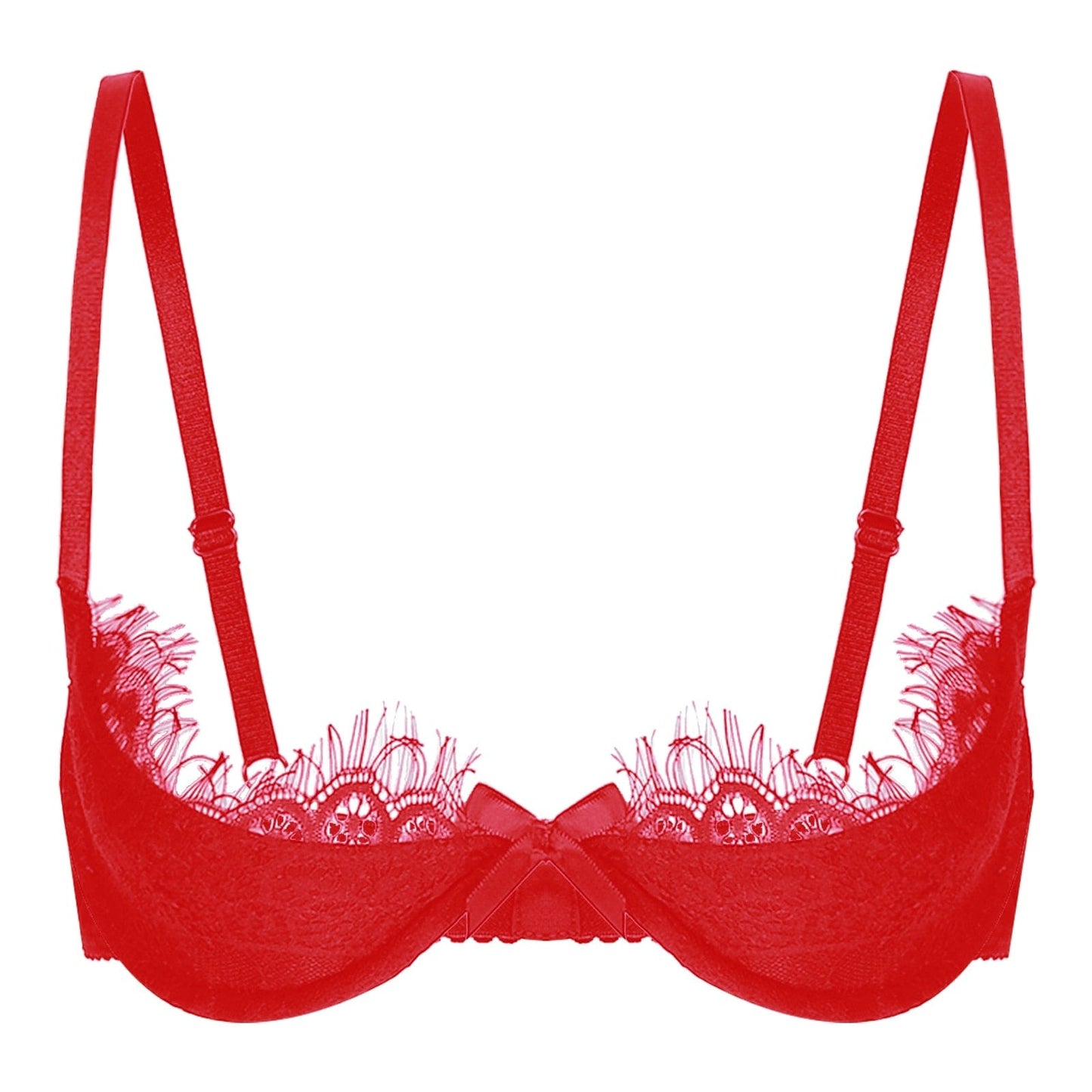 Kinky Cloth Red / AA Open Chest Lingerie Lace Bra