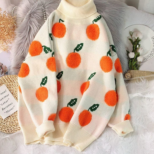 Kinky Cloth Orange Fruit Sweater
