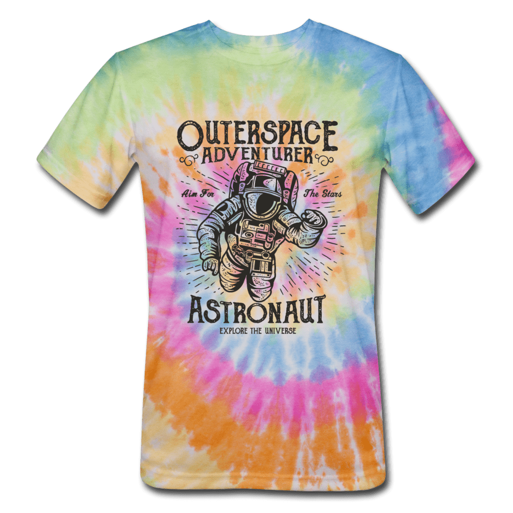 SPOD Unisex Tie Dye T-Shirt rainbow / S Outerspace Astronaut Unisex Tie Dye T-Shirt
