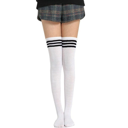 Kinky Cloth Over Knee Lolita Striped Socks