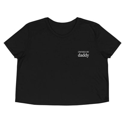 Kinky Cloth Black / S Owned By Daddy Embroidered Crop Top