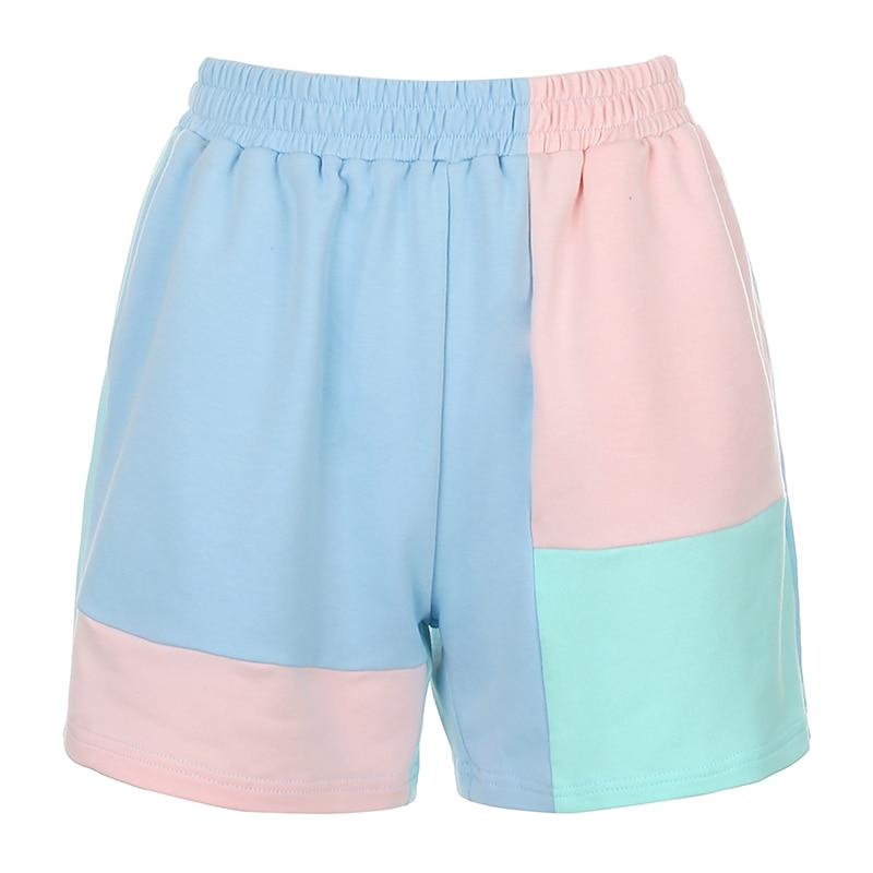 Kinky Cloth 200000367 Blue / L Pastel Colored Patchwork Sweat Shorts